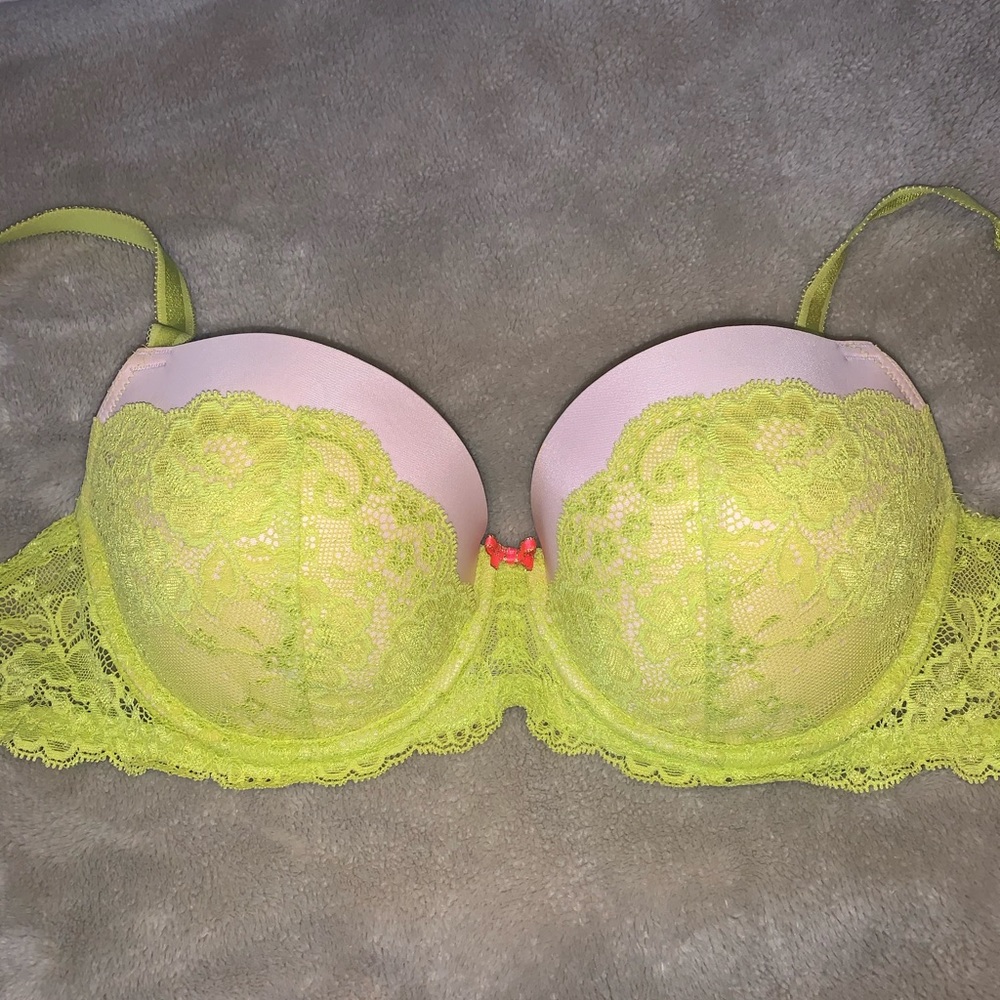 Victoria’s Secret Lime green and pink 32DDD